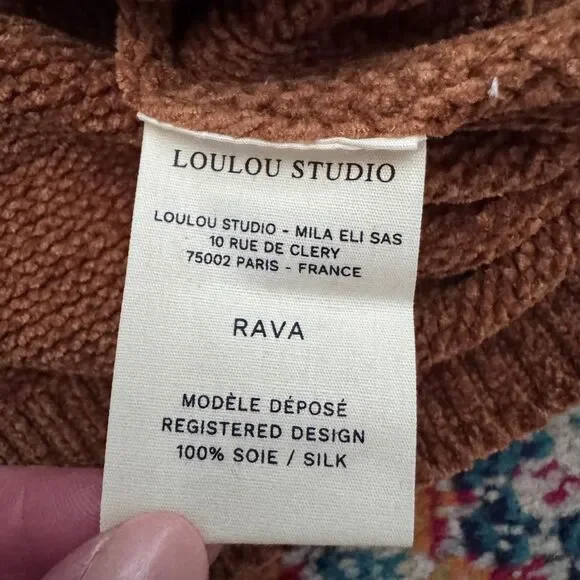 LOULOU DE SAISON Rava silk-chenille sweater Size Small NWT - Picture 7 of 7